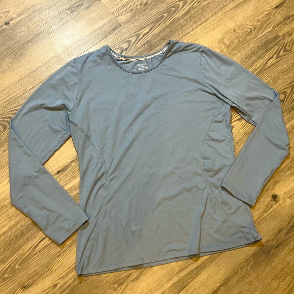 Light Blue Long Sleeve Workout Top